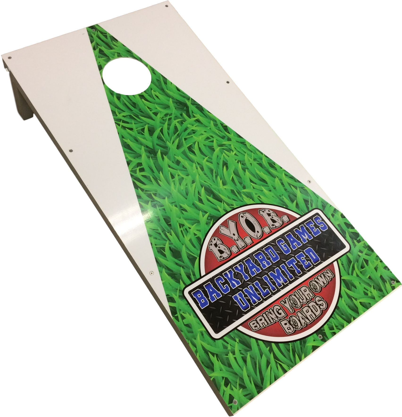 B - Y - G - U - Cornhole Or Golf Pong Boards - Grass (1774x2364), Png Download