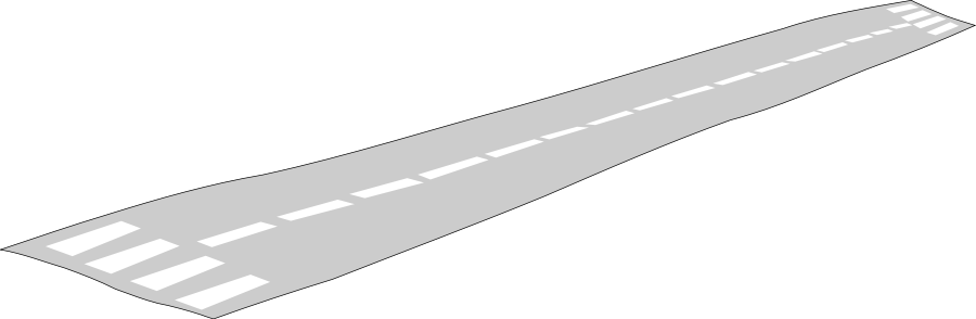 How To Set Use Runway Clipart - Airplane Runway Clipart (900x294), Png Download