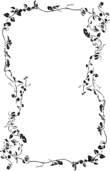 How To Set Use Pic Fram Clipart - Grey Floral Border (384x596), Png Download