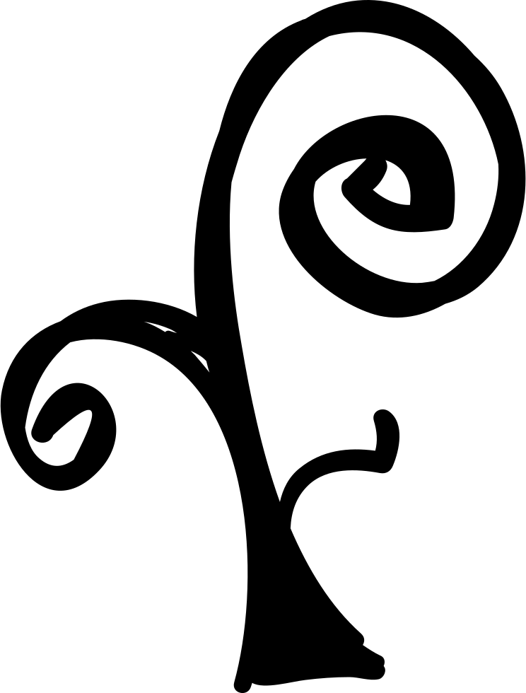 Halloween Tree Trunk With Spirals Comments - Silueta Arbol Espiral (744x980), Png Download