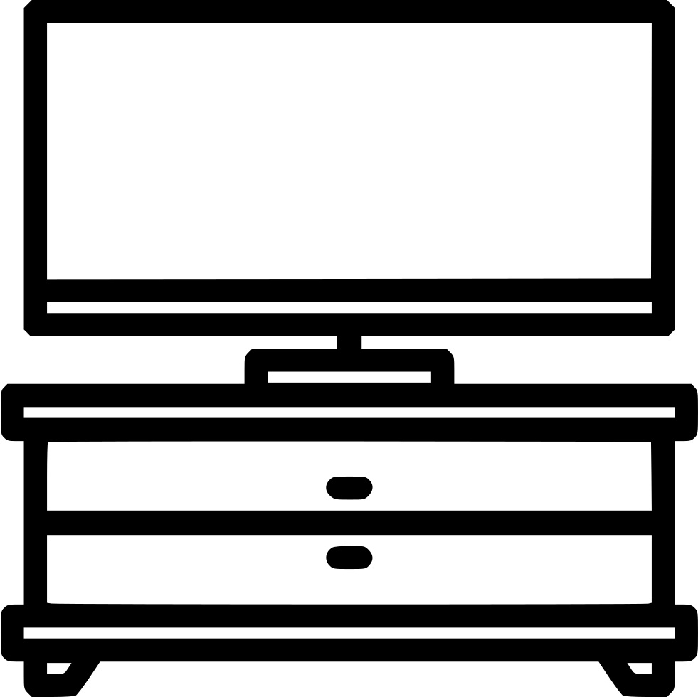 Tv Stand - - Television (981x980), Png Download