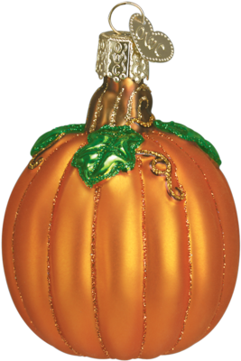 Glass Pumpkin Ornament For Halloween & Thanksgiving - Old World Christmas Pumpkin Ornament (480x480), Png Download