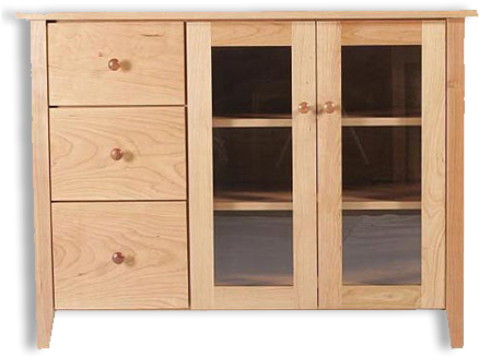 Picture Of Cherry Shaker Tv Stand - Sideboard (450x352), Png Download