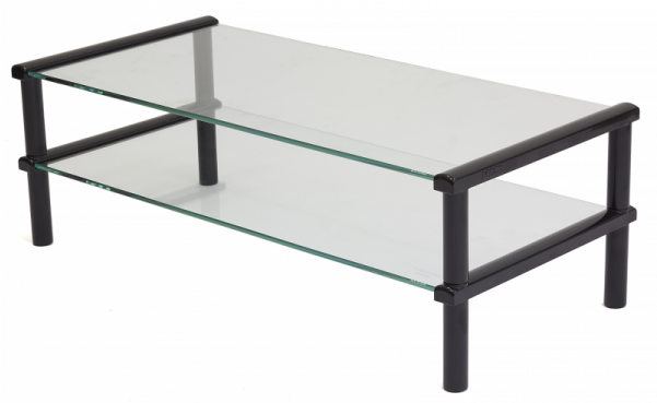 Glass Laptop/pc Monitor/tv Stand With 2 Shelves - Kit Glass Laptop/pc Monitor/tv Stand (600x600), Png Download