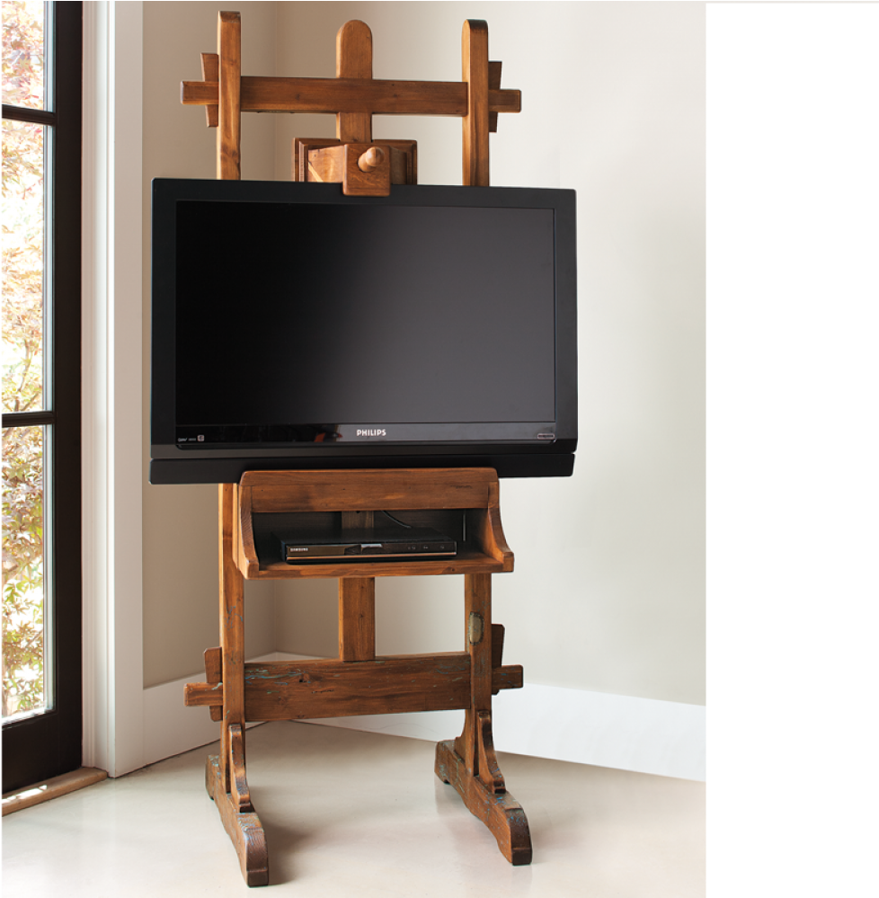 Antique Wooden Tv Stand - Easel (1200x1200), Png Download