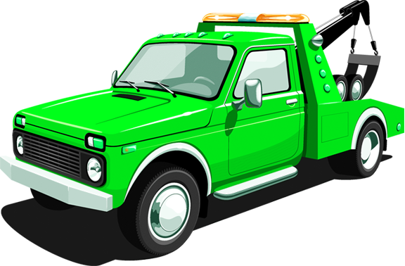 Tow Truck Vector (576x378), Png Download