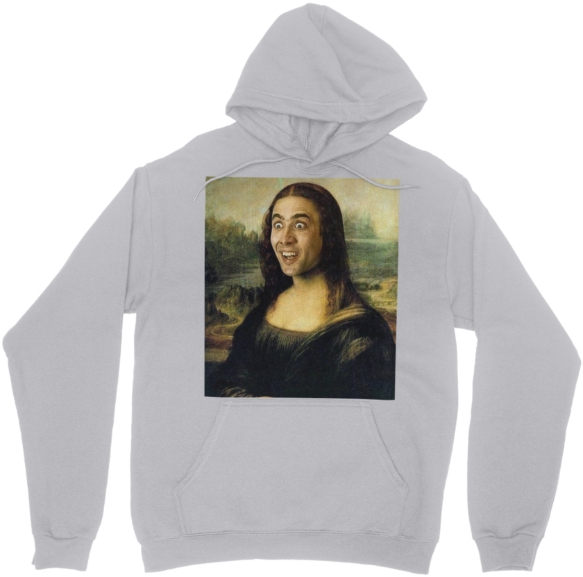 Nicolas Cage As The Mona Lisa ﻿classic Adult Hoodie - Nicolas Cage Mona Lisa Mug (900x900), Png Download