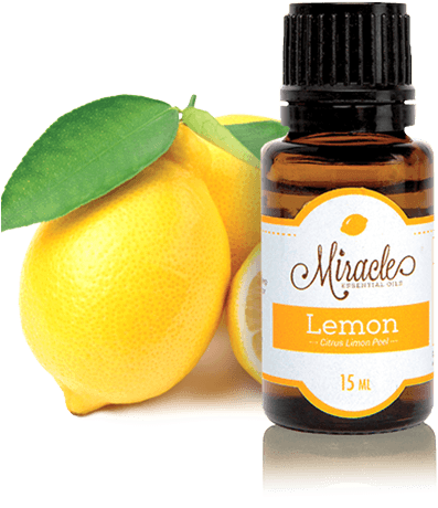 Store Lemon Miracle Essential Oils - Lemon Essential Oil - Miracle Essential Oils (516x553), Png Download