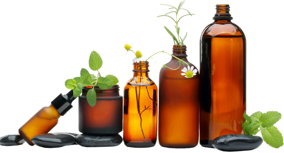 Essential Oils Give Plants Their Distinctive Smells, - Essential Oil Bottles Banner (569x307), Png Download