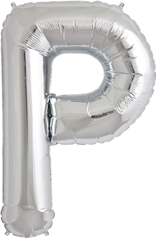 34" Silver Letter P Foil Balloon - Balloon Letters Gold (500x500), Png Download