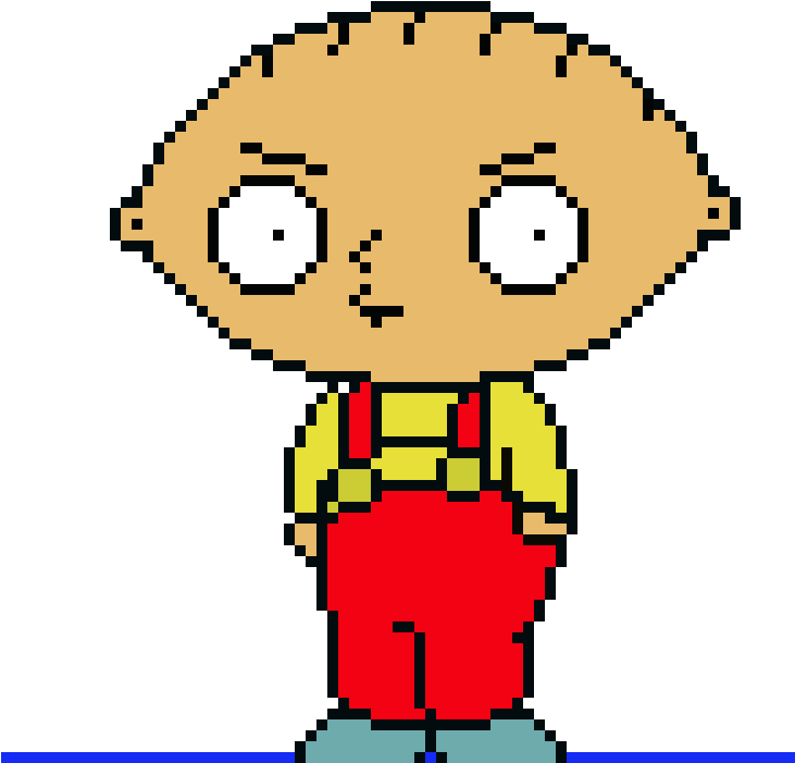 Stewie - Stewie Griffin Pixel Art (730x740), Png Download
