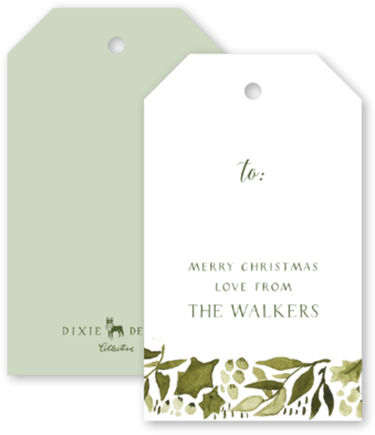 Green Holly Berry Gift Tags - Perfume (600x600), Png Download