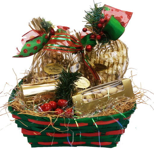 Holly Berry Basket - Basket (510x500), Png Download