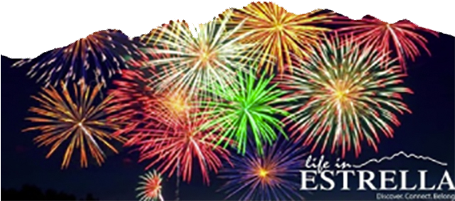 Star Spangled Eve Flyer With Multi Colored Fireworks - Feu D Artifice 14 Juillet 2016 Calvi (640x427), Png Download