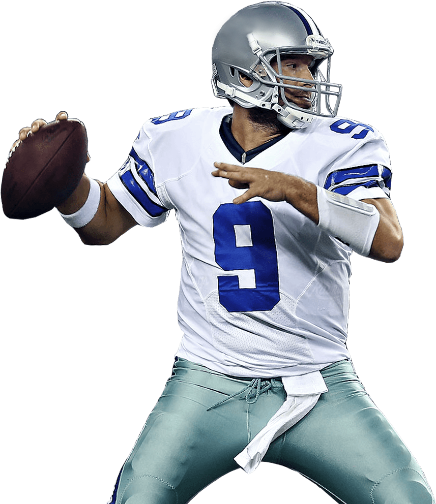 Tony Romo - Sprint Football (1112x991), Png Download