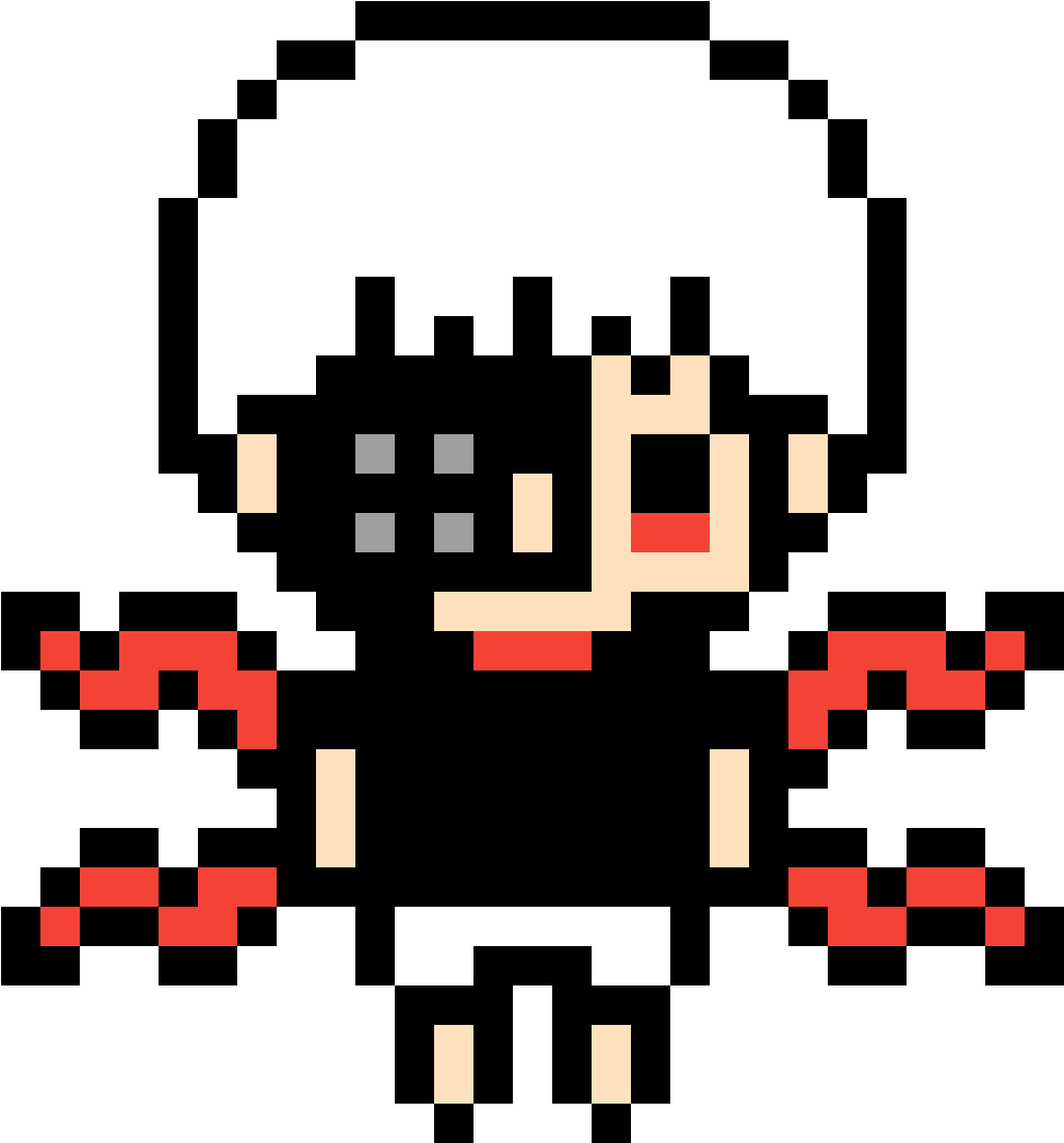 Kaneki-ken - Tokyo Ghoul Pixel Art (1184x1184), Png Download