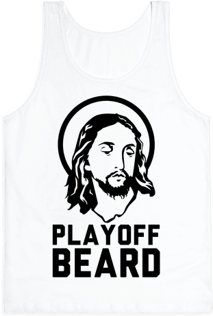 Jesus Playoff Beard Tank Top - Two Dads (484x484), Png Download