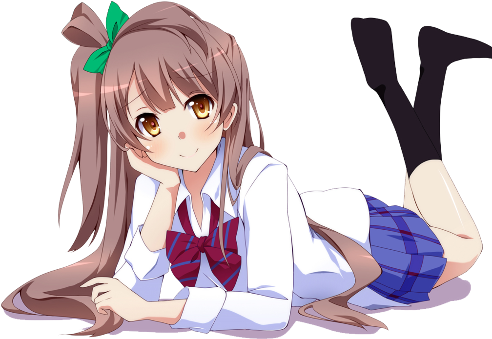 Kawaii Girl - Anime Girl Checkered Background (1024x725), Png Download