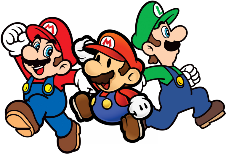 Mario With Friends Image - Mario Y Luigi Paper Png (796x536), Png Download