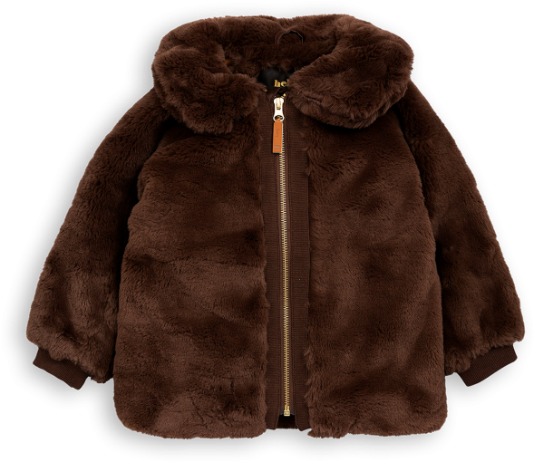 Fur Coat Png Photos - Faux Fur Jacket Brown - Mini Rodini (786x786), Png Download
