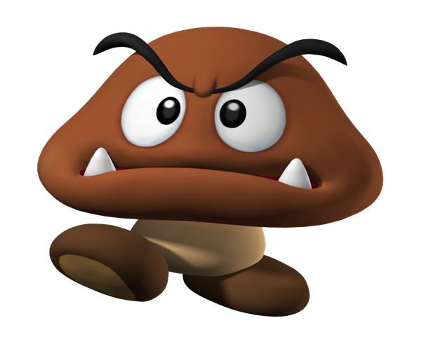 Mario Fireball Png Download - Mario Party 9 Goomba (600x491), Png Download