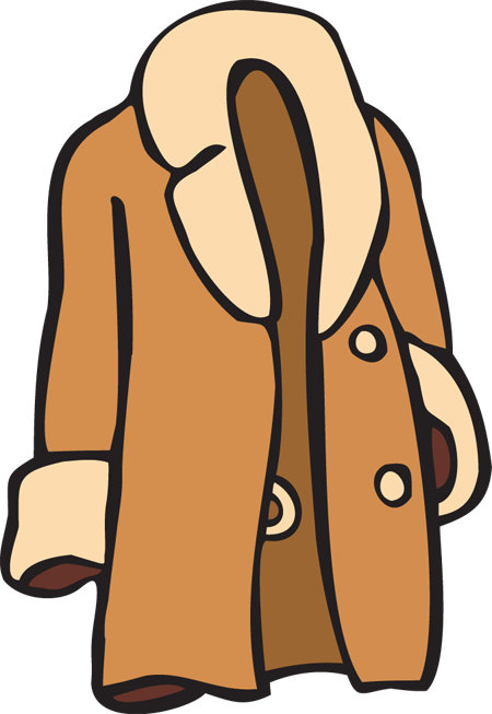 Fur Coat Clipart - Coat Clipart (450x653), Png Download