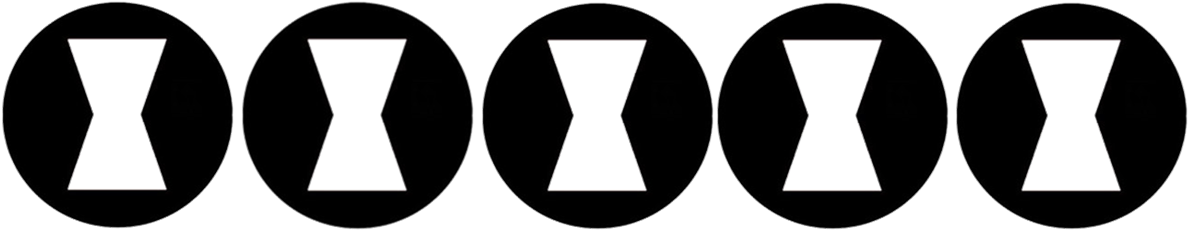 Black Widow Rating - Circle (1193x245), Png Download