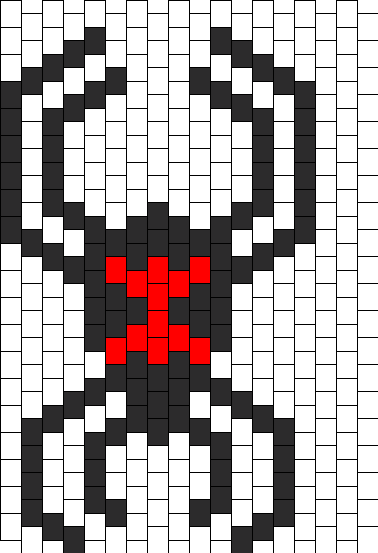 Black Widow Bead Pattern - Illustration (378x553), Png Download