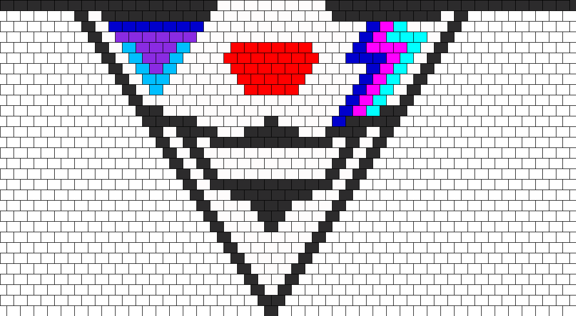 Juggalo Mask Bead Pattern - Mask (1147x630), Png Download