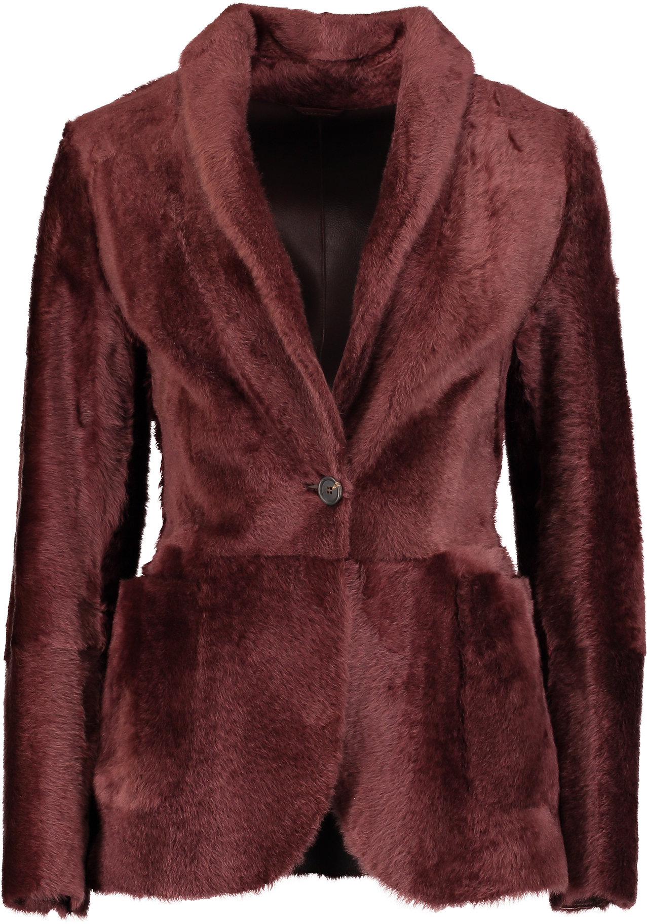 Reversible Fur Jacket Bordeaux - Fur Clothing (1280x1920), Png Download