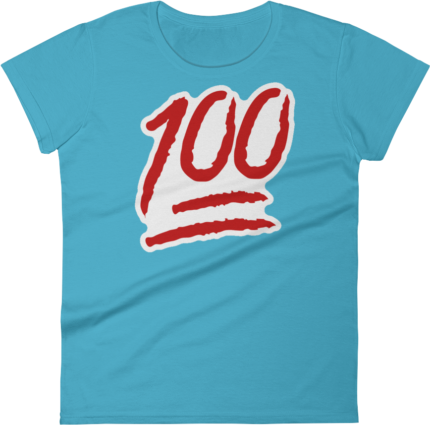 Women's Emoji T Shirt - Hundred Points Symbol Emoji Large Tote Bag (1000x1000), Png Download