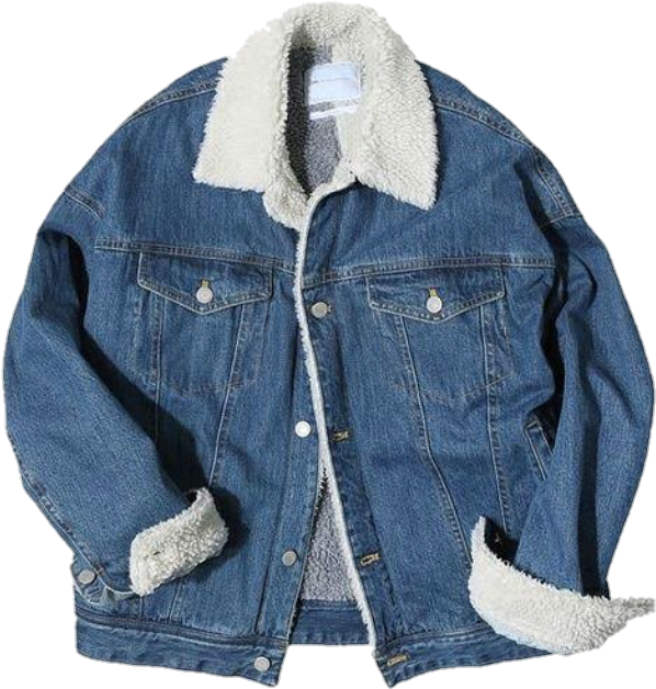 Jacket Fur Coat Jeanjacket Denim Jean Denimjacket Furco - Jean Jacket (720x701), Png Download