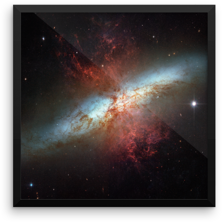 Cigar Galaxy - M82 - Hubble (1000x1000), Png Download