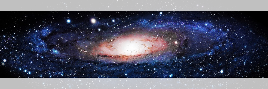 Banner - Andromeda Galaxy Stars Universe Space 32x24 Print Poster (900x300), Png Download