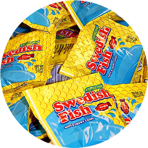 Swedish Fish Soft & Chewy Candy Treat Bags - Bags Of Swedish Fish (500x500), Png Download
