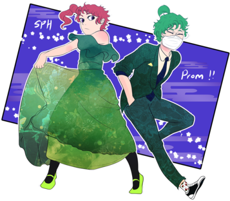 Speedwagonhighevent Prom Noriaki Kakyoin Hiro Noriaki - Cartoon (500x437), Png Download