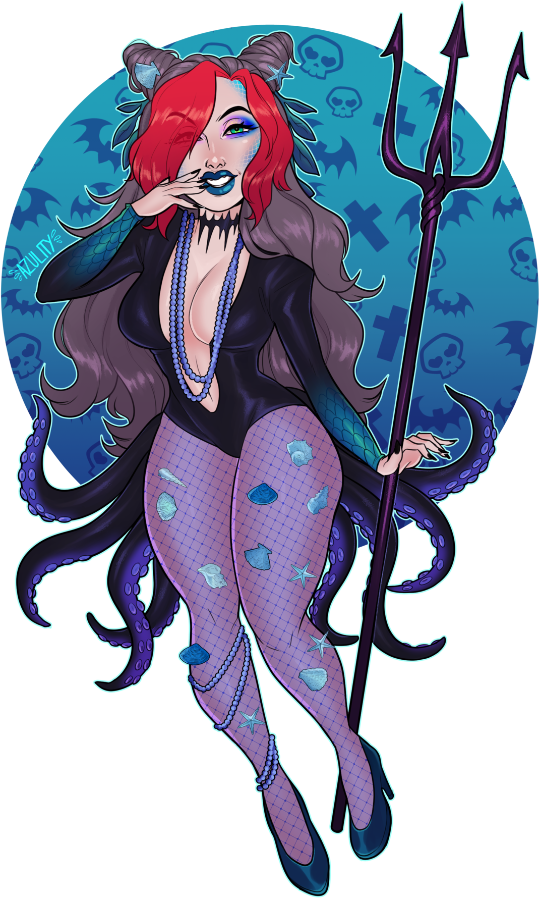 Sexy Sea Witch Stacia Ych Commission For @basedmoni - Illustration (500x716), Png Download
