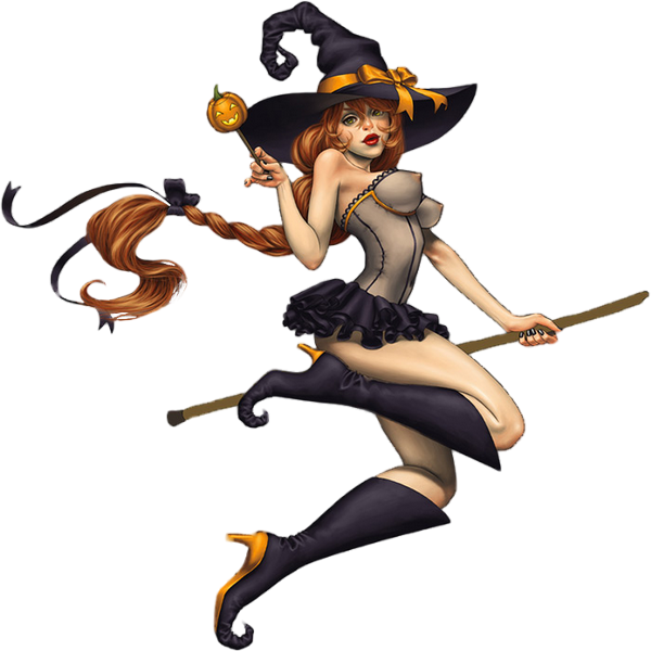 Witch Pin Up (600x600), Png Download