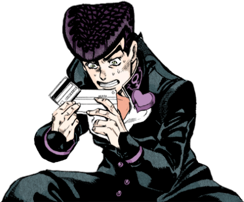 Tfw You're Trying To Pick Which Of Pornhub™ Тħe Jøešтαя's - Josuke Higashikata Manga Colored (506x430), Png Download