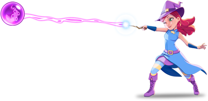 In Bubble Witch 3 Saga The Aiming Line Is Always Visible - Jeux Bubble Witch 3 (720x373), Png Download
