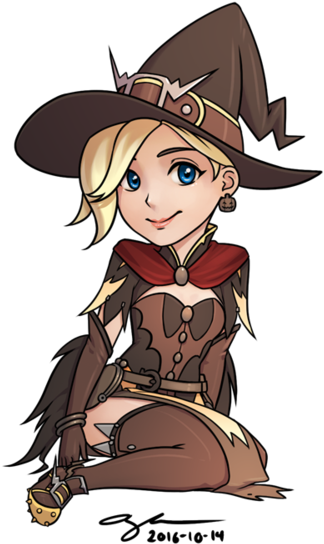 2016 - Mercy Png Chibi (600x600), Png Download