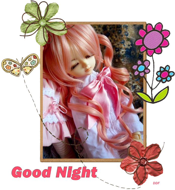 123friendster - Com - Good Night Gif Doll (696x755), Png Download