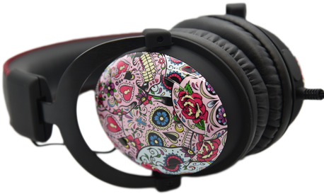 These Hyper X Cloud Ii Headphones Feature A Our Special - Lady Skull Rose Day Of Dead Halloween , High Quality (498x332), Png Download