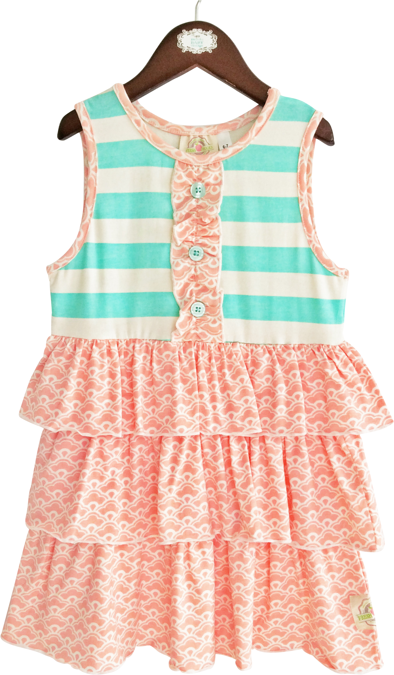 Bella's Baby Doll Top-aruba Stripe - Aruba (1588x2328), Png Download