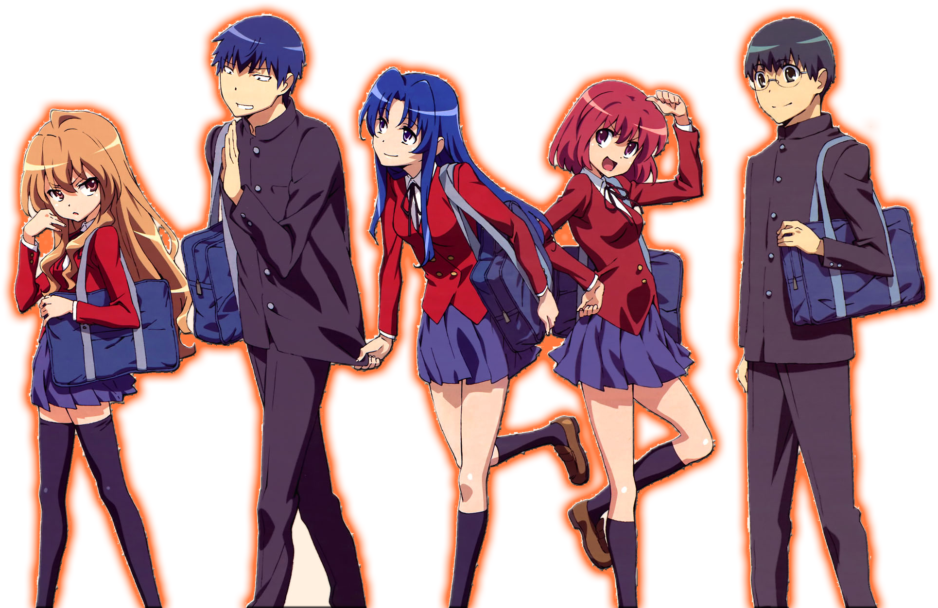 Toradora - Toradora Minori And Ryuuji (2000x1283), Png Download