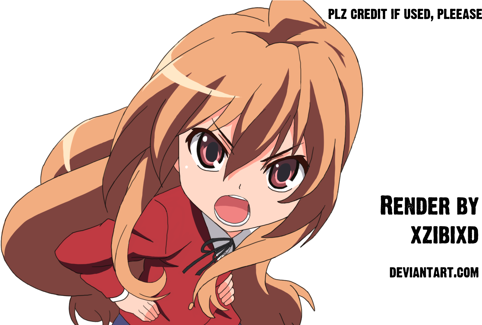Render Taiga Toradora Shouting By Xzibixd On Deviantart - Taiga Toradora Render (1620x1080), Png Download