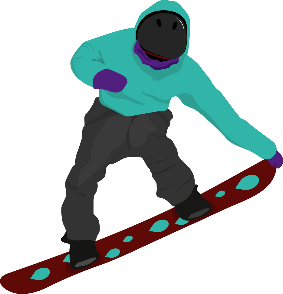 This Is A Sticker Of A Snowboarder - Snowboarding (935x972), Png Download