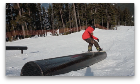 Frontside Lipslide - Snowboarding (480x287), Png Download