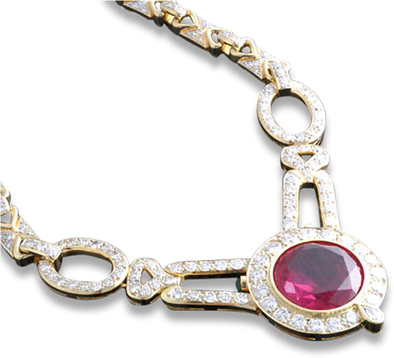 Rubellite And Diamond Necklace, - Diamond (800x800), Png Download