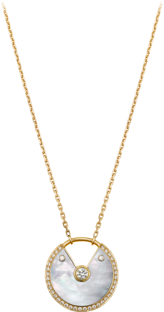 Amulette De Cartier Necklace, Medium Modelyellow Gold, - Cartier Mother Of Pearl (540x1024), Png Download
